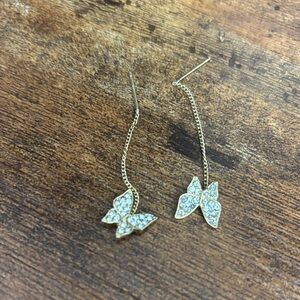 Elegant Gold Butterfly Earrings